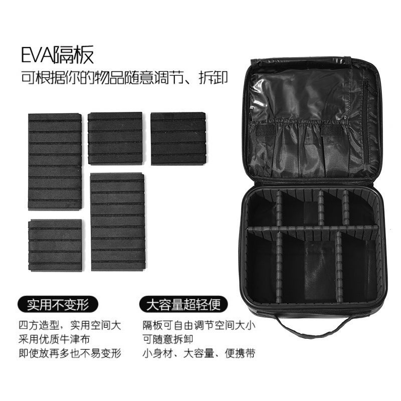 Selling Large-Capacity Travel Portable Cosmetic Bag Multi-Functional Cosmetic Case Removable Partition Cosmetic Case - Image 5